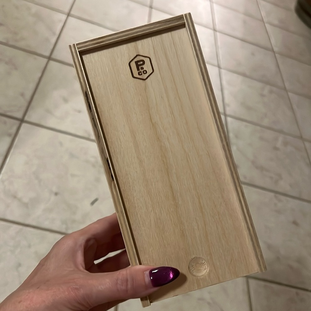 Pappy & Company Wooden Gift Box Bourbon Barrel Aged Maple Syrup Display Case